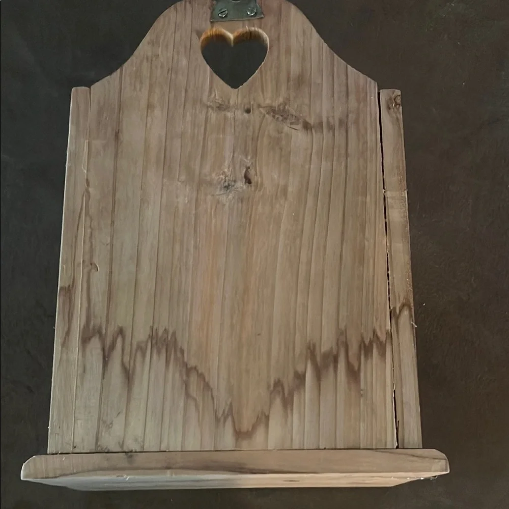 Rustic Wooden Heart Wall Shelf